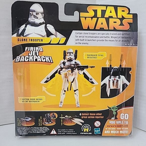 Clone Trooper Firing Jet Backpack 2005 STAR WARS Revenge of the Sith DELUXE #2 - Picture 2 of 3